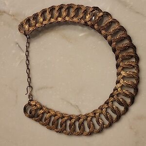 Aegean Jewelry Co., Woven necklace 18" overall length 
